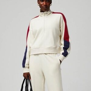 NEW FABLETICS Year Round Terry Half Zip Sweatshirt Size: XL